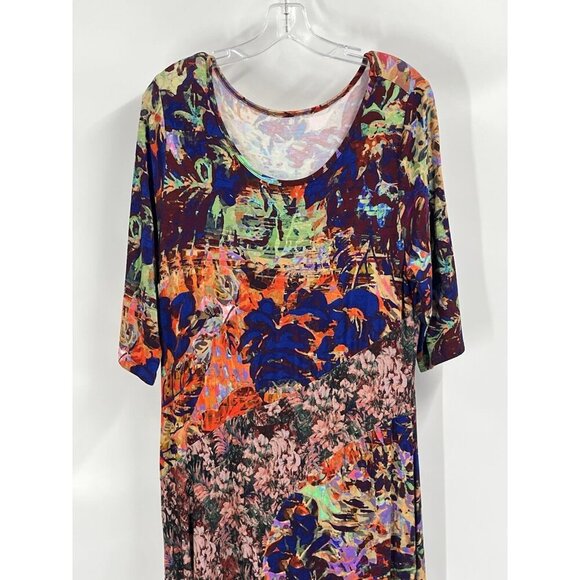 Soft Surroundings Estelle Maxi Dress Colorful Boho Artsy Sz Medium - Picture 2 of 5